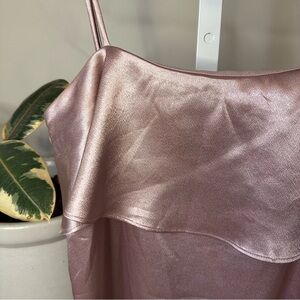 Urban Outfitters Kimchi Blue Satin Mini Dress with Ruffle